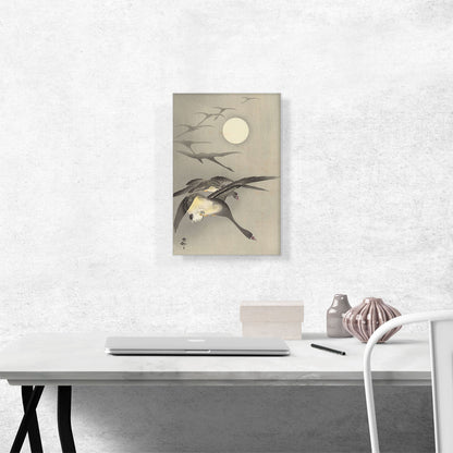 Geese and the Moon