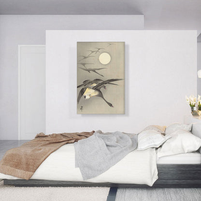Geese and the Moon