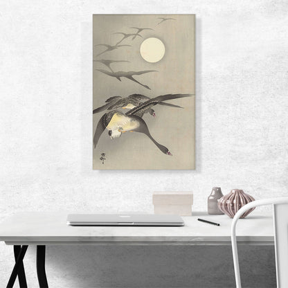 Geese and the Moon