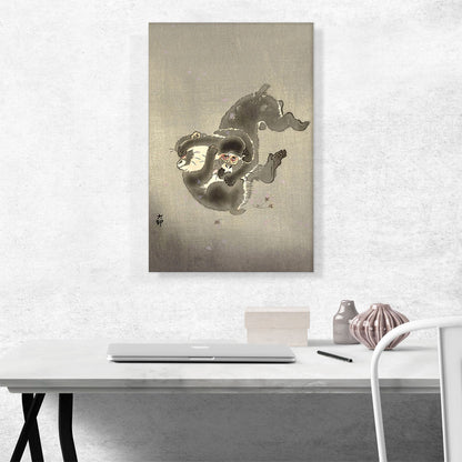 Two Fighting Monkeys