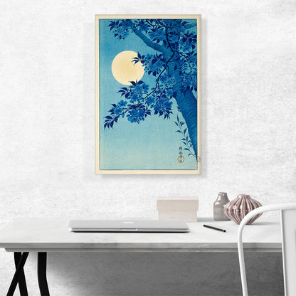 Blossoming Cherry on a Moonlit Night