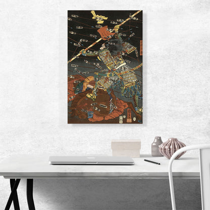 Samurai Going Against a Storm of Arrows 1847