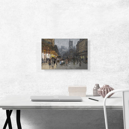 Rivoli Street With Saint Jacques Tower Paris