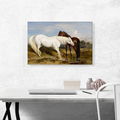 Portrait of an Arab Mare With Her Foal 1825