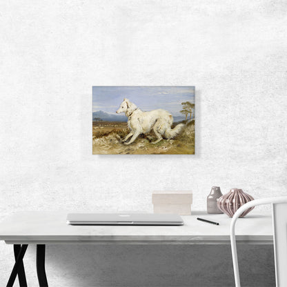 White Collie in a Landscape