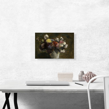 Flowers In a Pot Of White Porcelain 1864