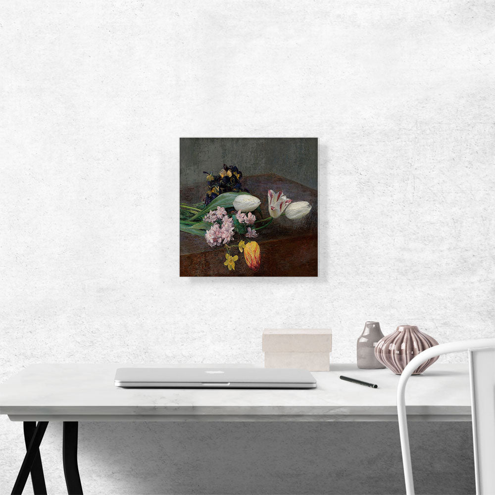Jacinthes Tulipes and Thoughts Posed on Table 1871