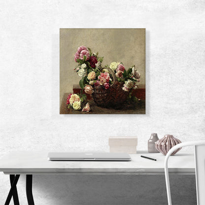Basket Of Roses 1880