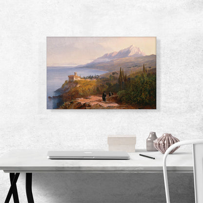 Mount Athos And Monastery Of Stavroniketes 1857
