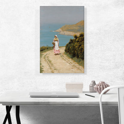Girl On a Coastal Path 1893