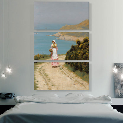 Girl On a Coastal Path 1893