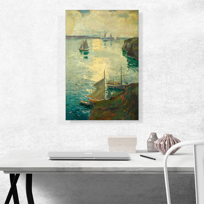 Coast Scene With Ships