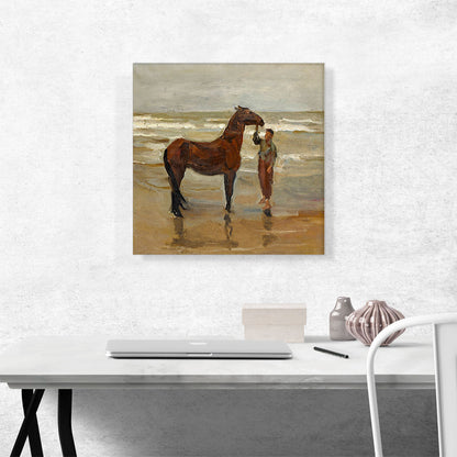Boy With Horse On The Beach 1907