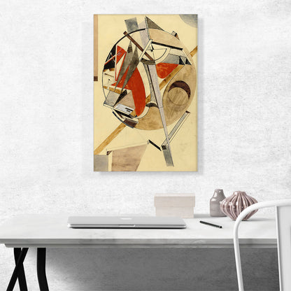 Circle With Red Brown Gray