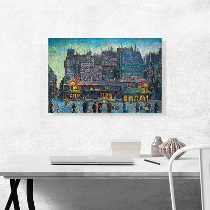 Paris Animated Street Evening 1896
