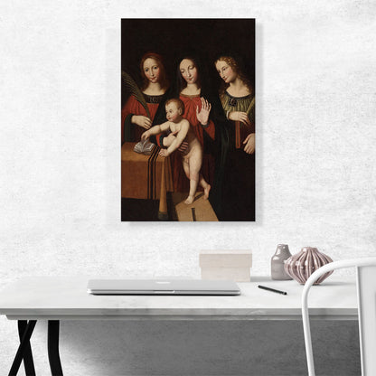Madonna And Child With Saint Catherine And Barbara