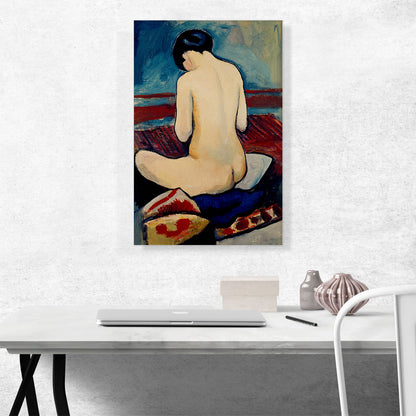 Sitting Nude with Pillow 1911
