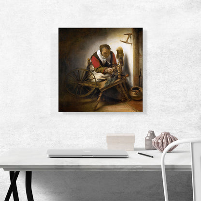 A Woman Spinning 1655