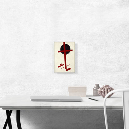 Mystic-Suprematism - Red Cross on a Black Circle 1922