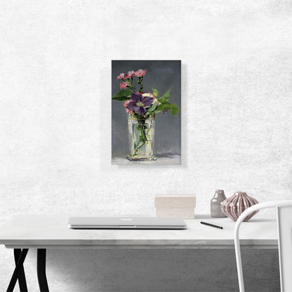 Pinks and Clematis in a Crystal Vase 1882
