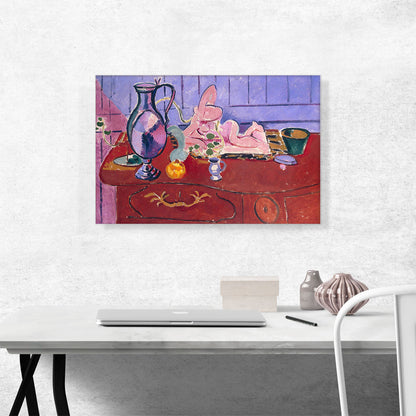 Pink Statuette and Jug on a Red Chest of Drawers 1910