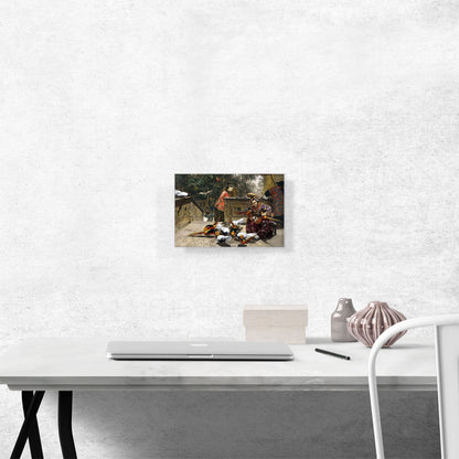 Chinese Woman With Pheasants