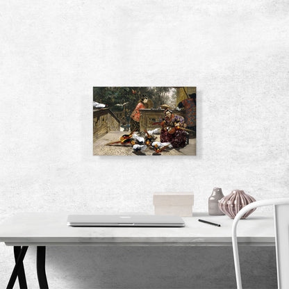Chinese Woman With Pheasants