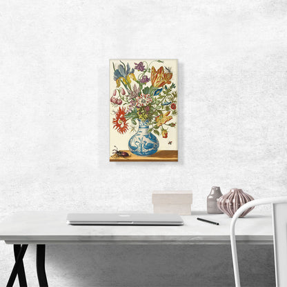 Flower Book Vase And Beatle