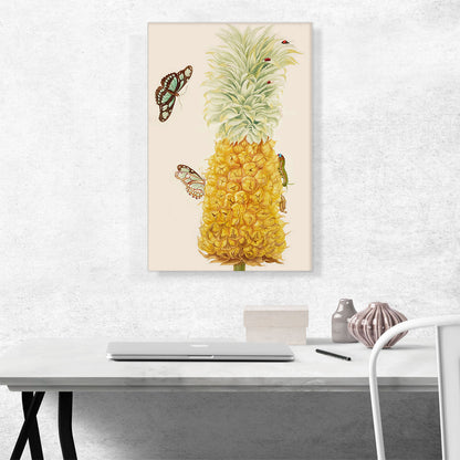 Ripe Pineapple With Dido Longwing Butterfly 1702