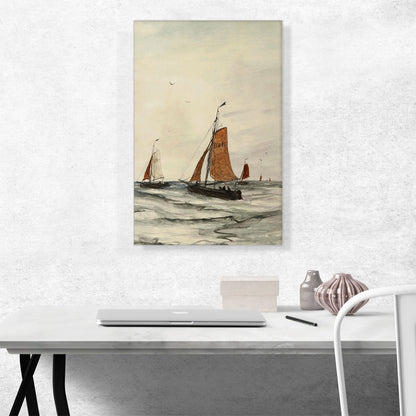 Scheveningen Barges At Sea