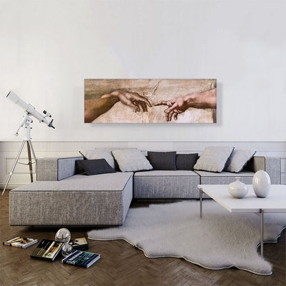 Sistine Chapel God Adam Hands Panoramic