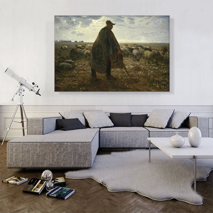 Shepherd Tending His Flock