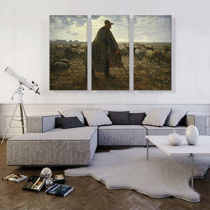 Shepherd Tending His Flock