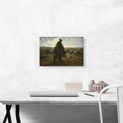 Shepherd Tending His Flock