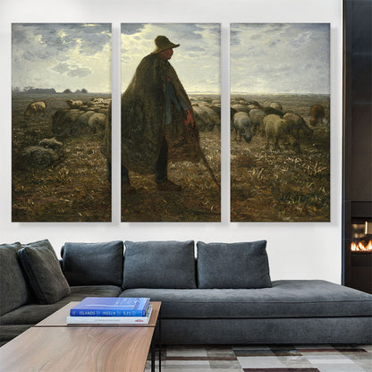 Shepherd Tending His Flock