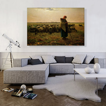 Shepherdess with Her Flock 1864