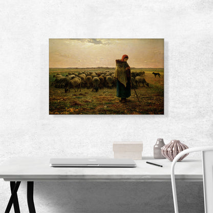 Shepherdess with Her Flock 1864