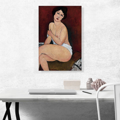 Nude Seating on a Sofa 1917