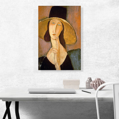 Portrait of Jeanne Hebuterne in a Large Hat 1918