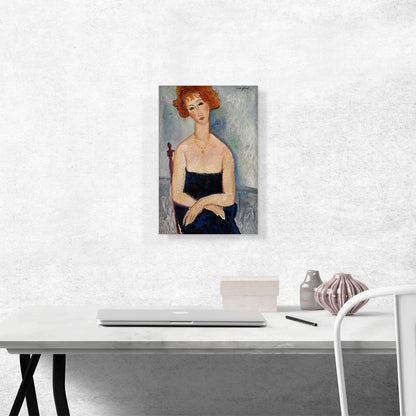 Red-Headed Woman Wearing a Pendant 1918