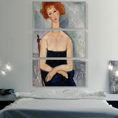 Red-Headed Woman Wearing a Pendant 1918