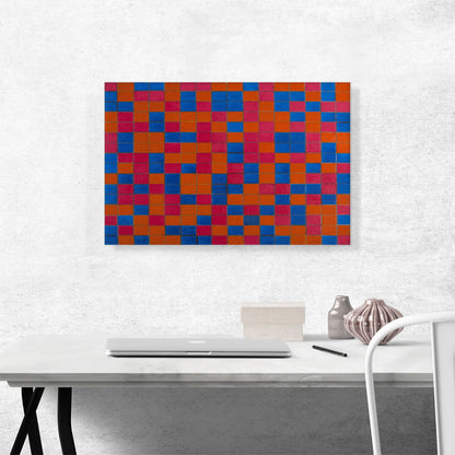 Checker Board Composition with Dark Colours 1919