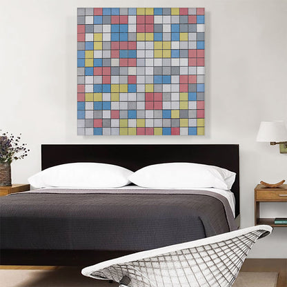 Checkerboard Composition with Light Colors 1919