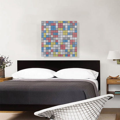 Checkerboard Composition with Light Colors 1919