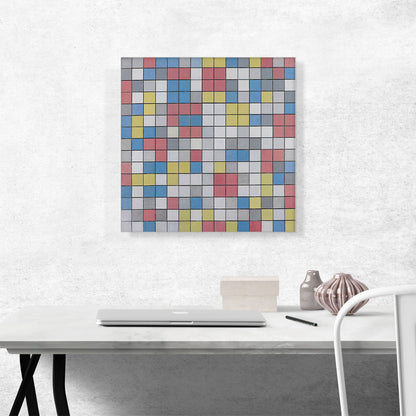 Checkerboard Composition with Light Colors 1919