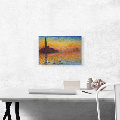 San Giorgio Maggiore at Dusk - Sunset Venice Italy