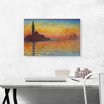 San Giorgio Maggiore at Dusk - Sunset Venice Italy