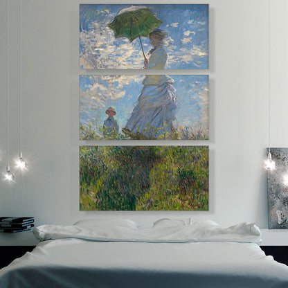 Woman with a Parasol - Madame Monet and Her Son