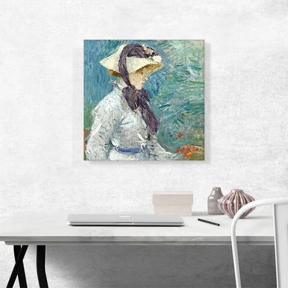 A Young Woman With a Straw Hat 1884