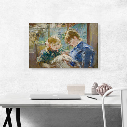The Artist's Daughter Julie With Her Nanny 1884